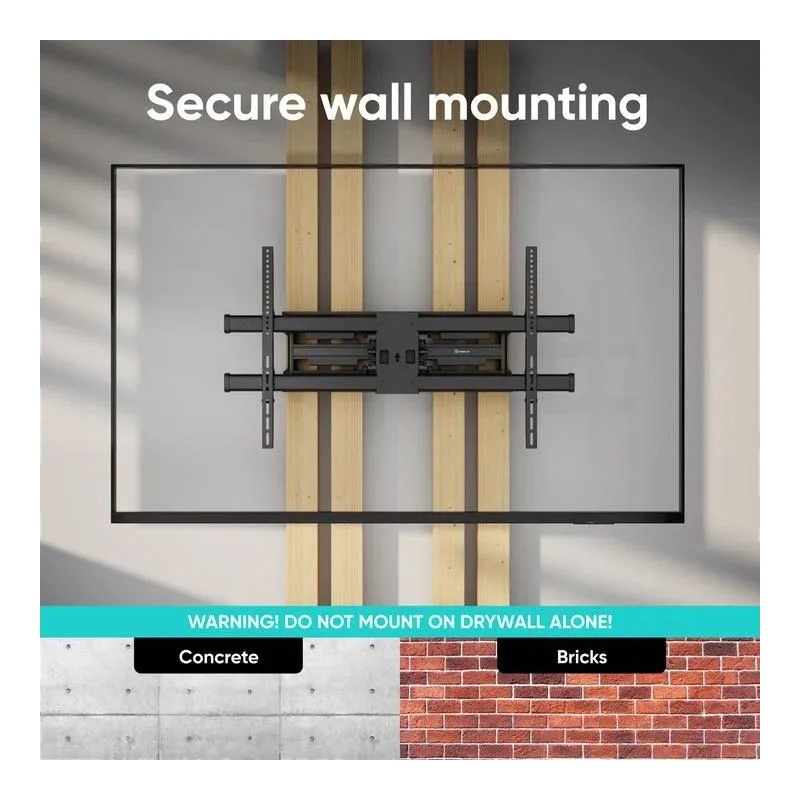 Tv set acc wall mount-42-120-black m10-b onkron