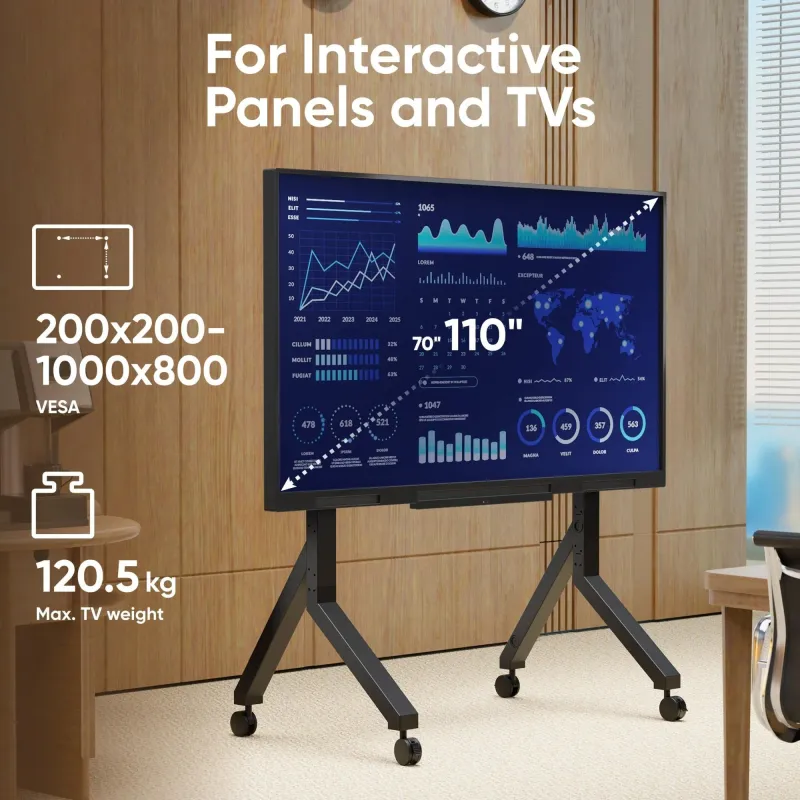 Tv set acc mobile stand-70-110 black ts2081-b onkron