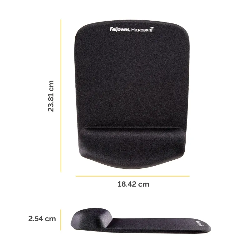Mouse pad plushtouch-black 9252003 fellowes