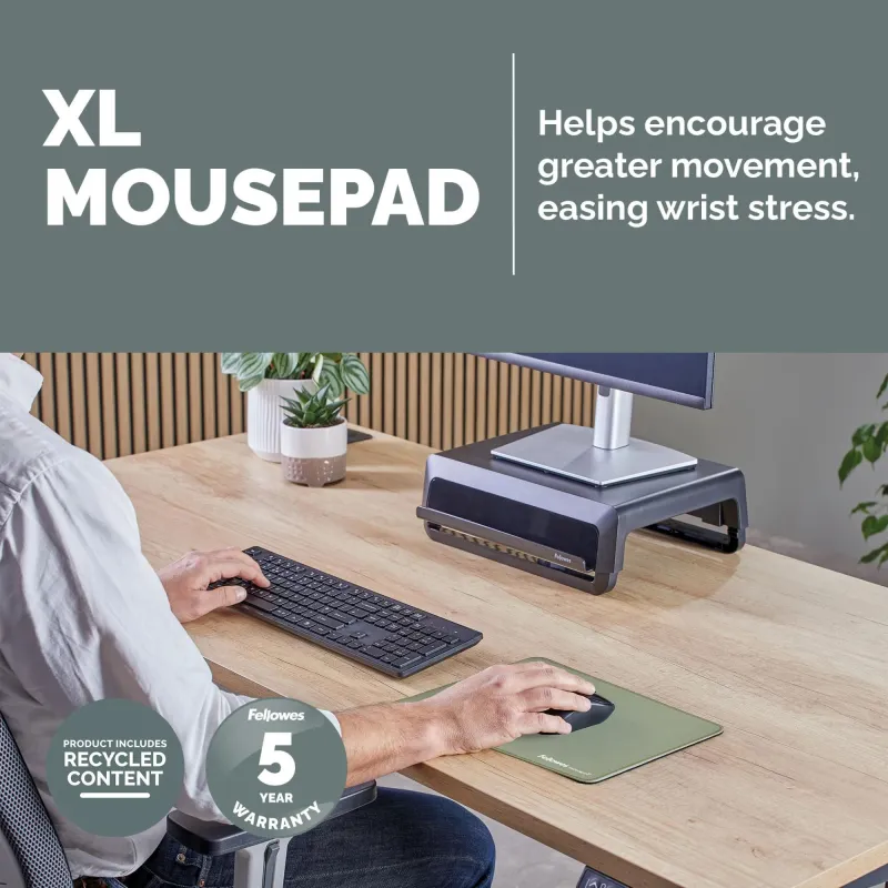 Mouse pad breyta xl-sage 100139318 fellowes