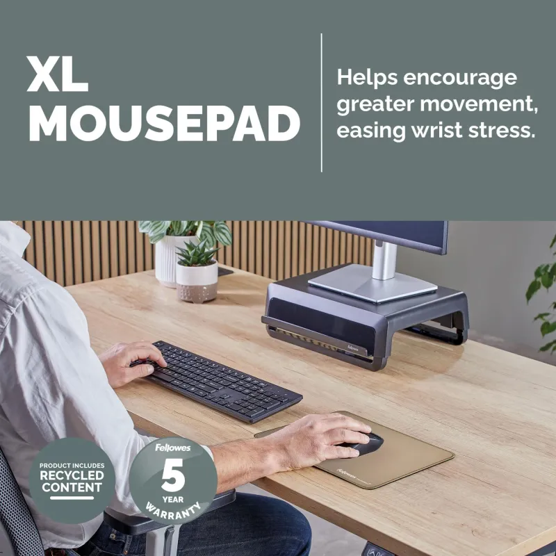 Mouse pad breyta xl-sand 100139319 fellowes