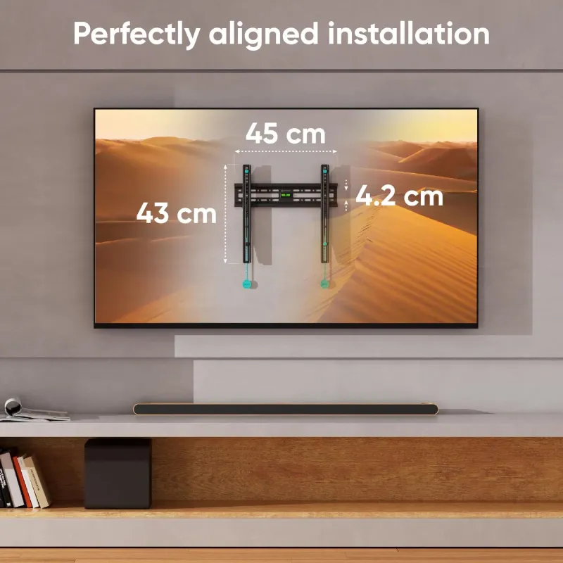 Tv set acc wall mount -32-65-black fm2-b onkron