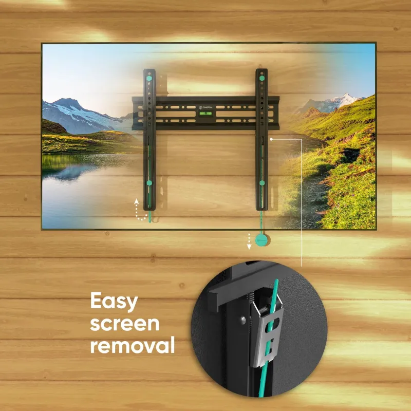 Tv set acc wall mount -32-65-black fm2-b onkron