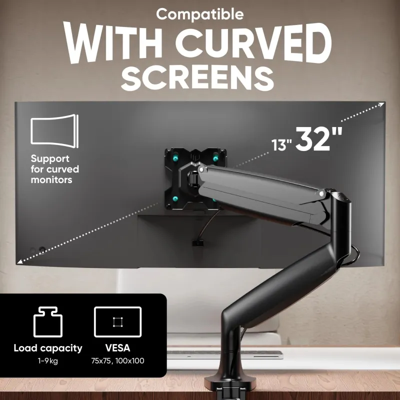 Monitor acc desk mount-17-49 black g100-b onkron