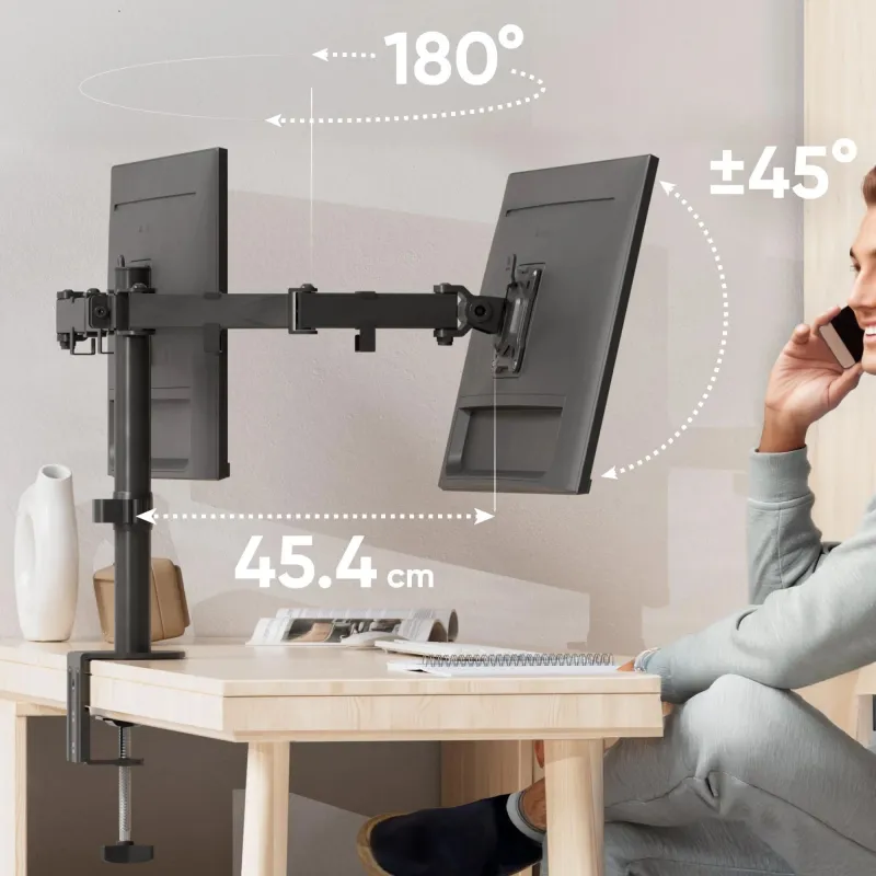 Monitor acc desk mount-13-32 black d221e-b onkron