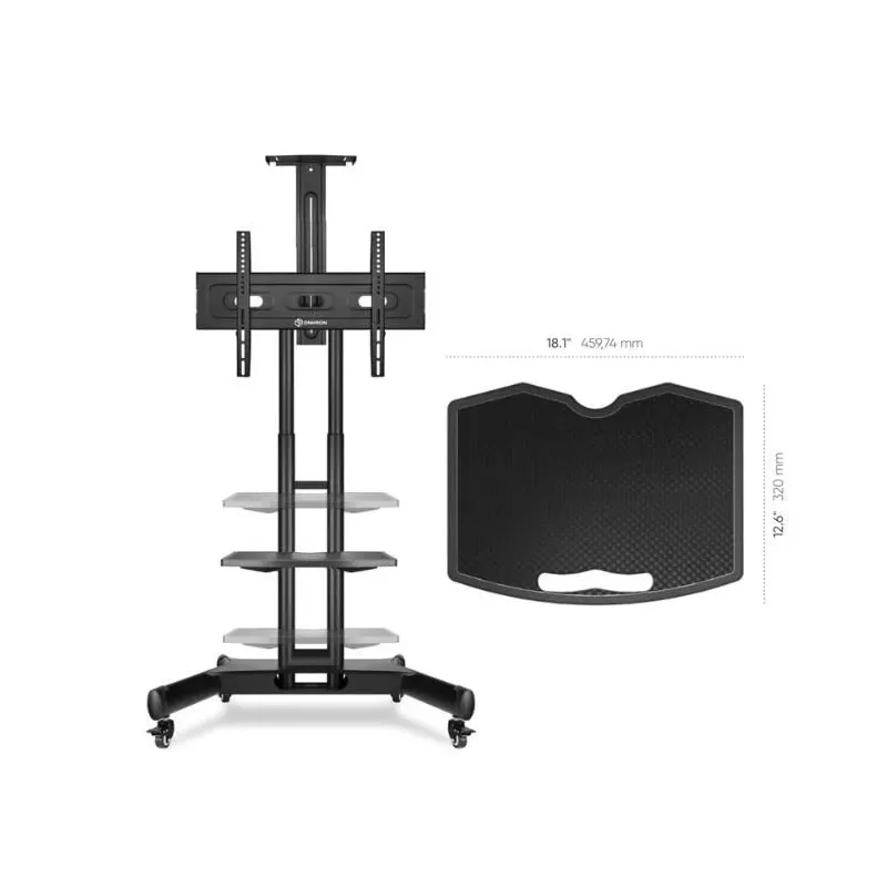 Tv set acc shelf mobile stand-black apt1551-b onkron