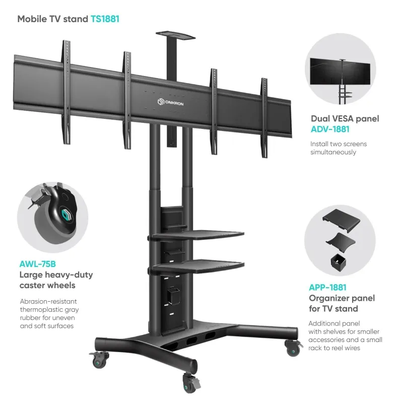 Tv set acc dual vesa panel-adv1881-b onkron