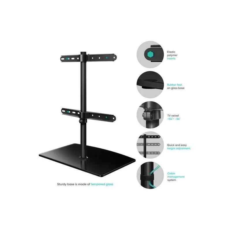 Tv set acc desktop stand-32-75 black pt3-b onkron