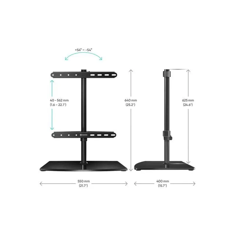 Tv set acc desktop stand-32-75 black pt3-b onkron