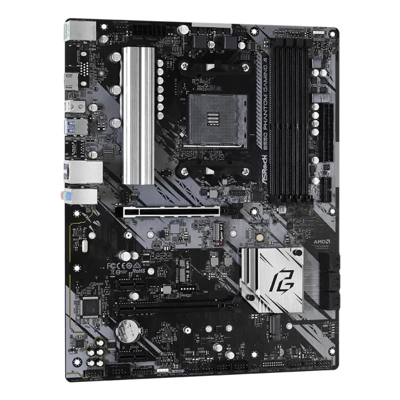 Mainboard-ASROCK-AMD B550-SAM4-ATX-2xPCI-Express 3.0 1x-1xPCI-Express 3.0 4x-2xM.2-1xPCI-Express 4.0 16x-Memory DDR4-Memory