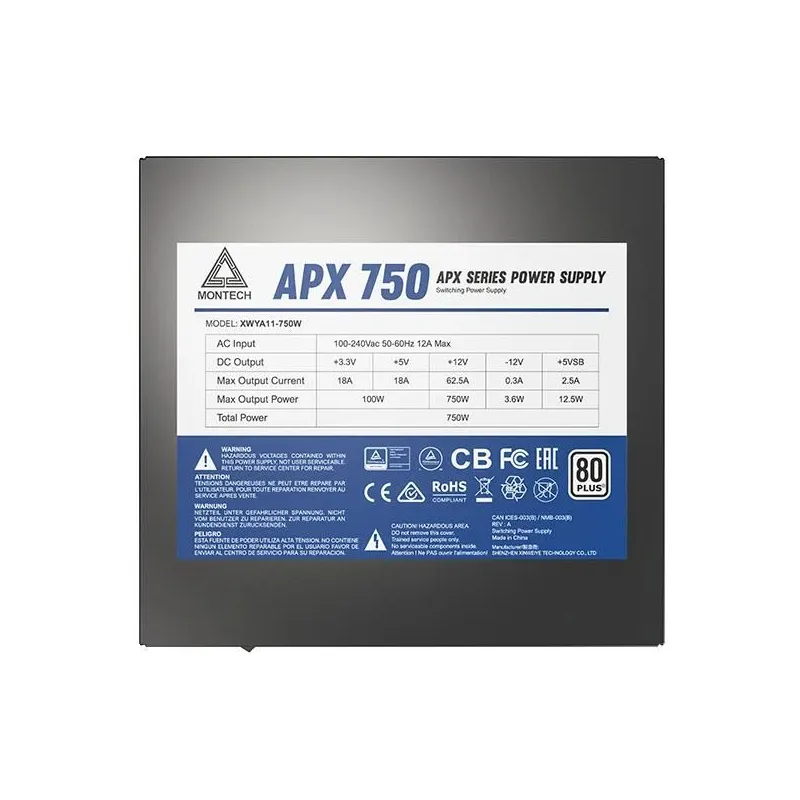 Power Supply-MONTECH-APX 750W-750 W-APX750