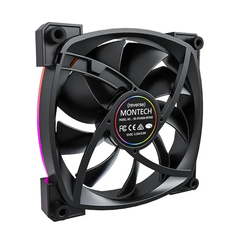 Case fan 140mm-rx140 pwm black montech