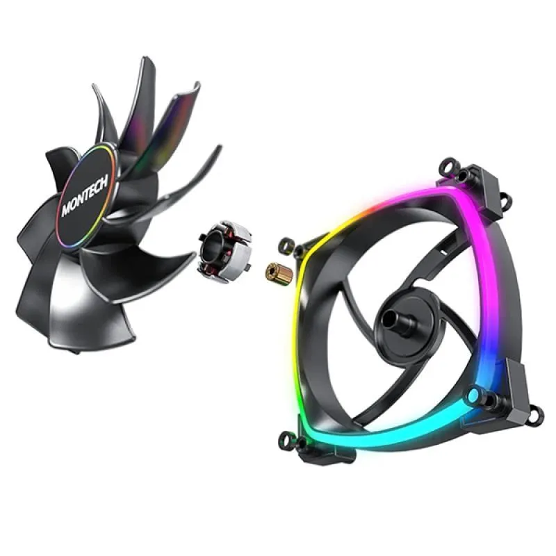 Case fan 140mm-rx140 pwm black montech