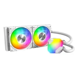 Cpu cooler multi socket white-hyperflow argb 240 ,w, montech