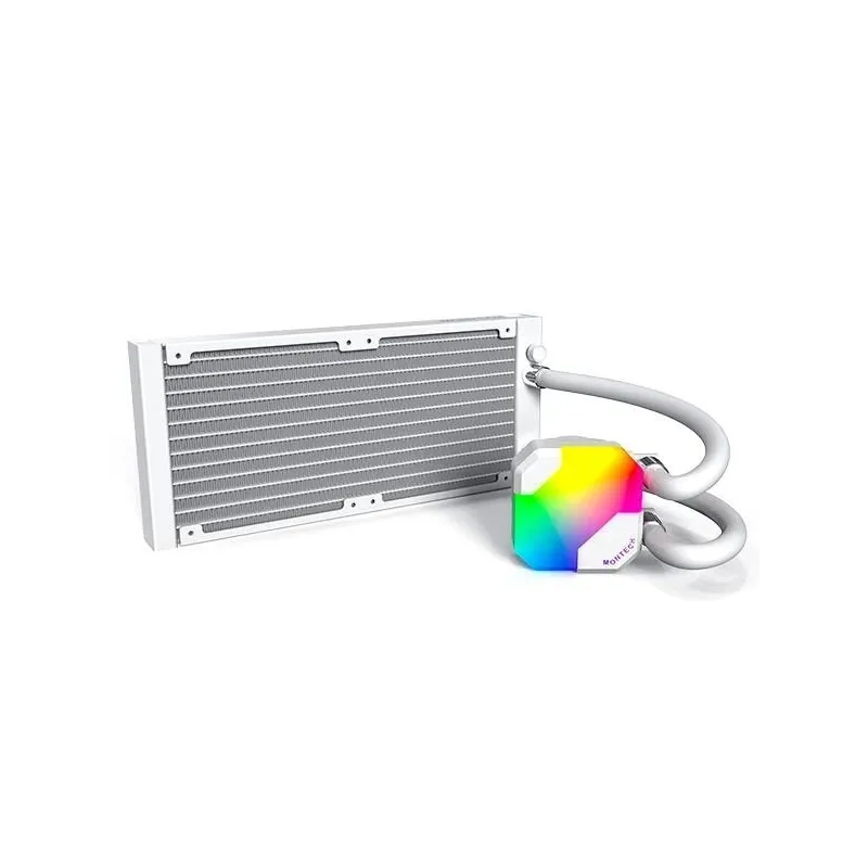 Cpu cooler multi socket white-hyperflow argb 240 ,w, montech