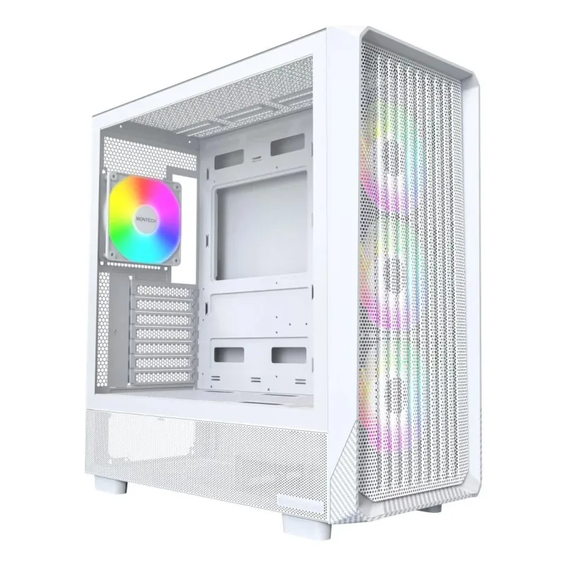 Case-MONTECH-X5-MidiTower-Case product features Transparent panel-Not included-Colour White-X5,W,