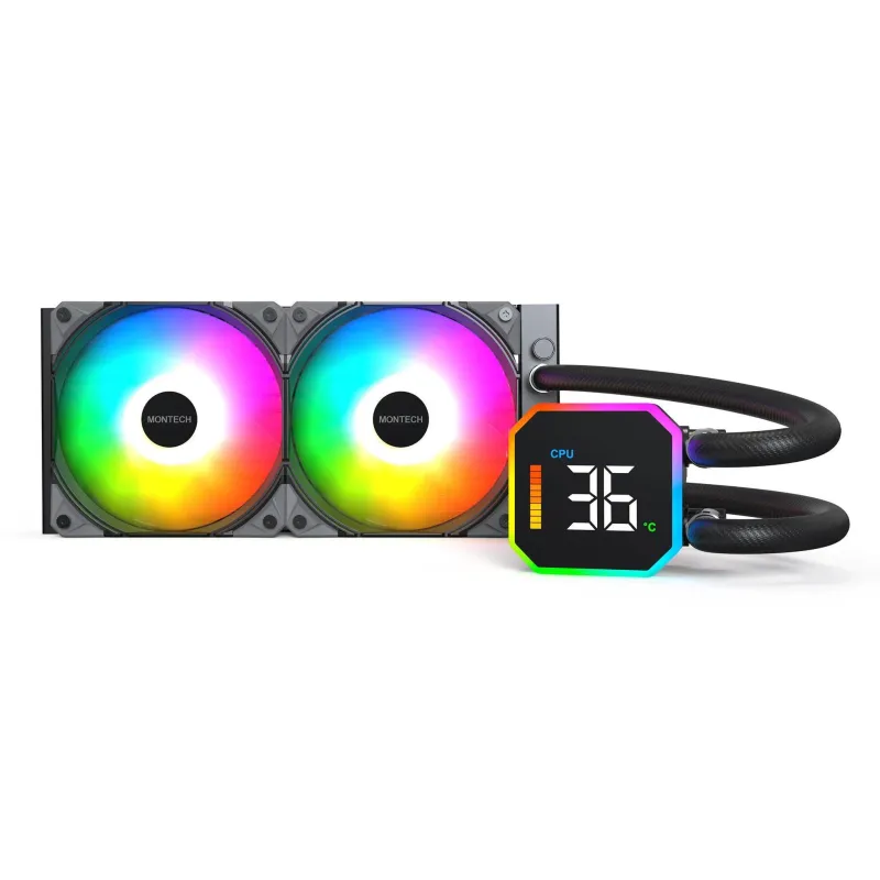 Cpu cooler multi socket black-hyperflow digital 240 montech