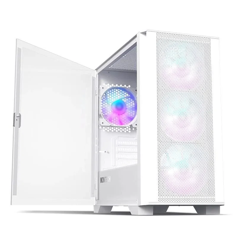 Case-MONTECH-AIR 100 ARGB-MidiTower-Not included-MicroATX-MiniITX-Colour White-AIR100ARGB,W,