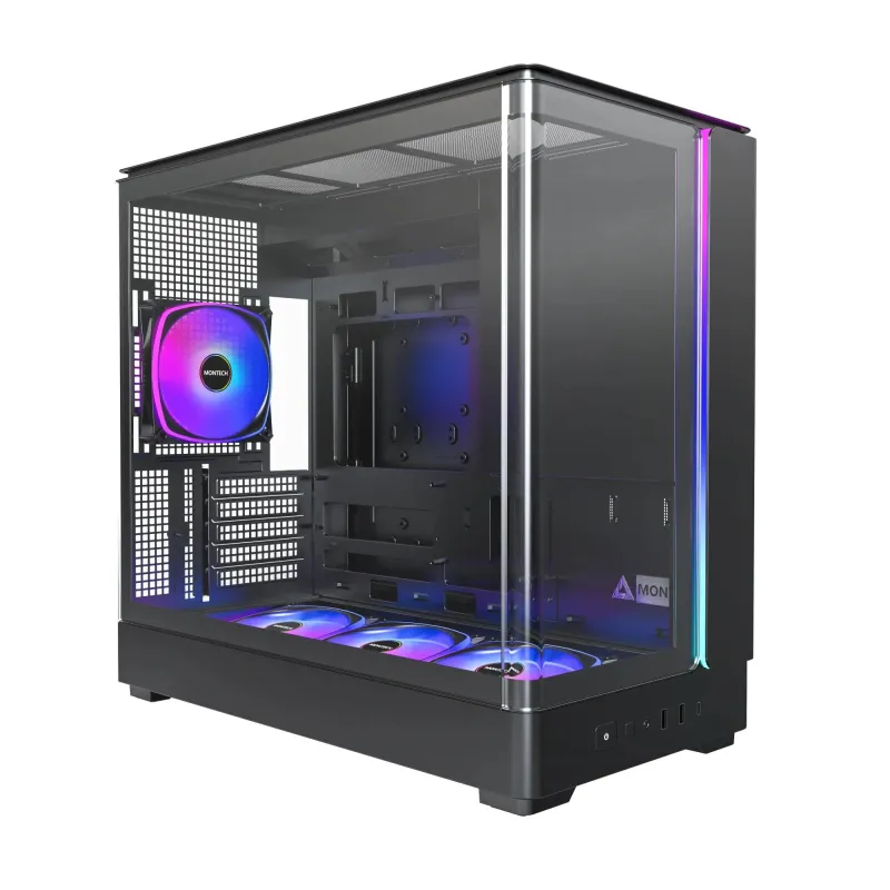 Case-MONTECH-micro ATX-Mini-ITX-Black-Midi Tower-PC-KING 15 PRO-KING15PRO,B,
