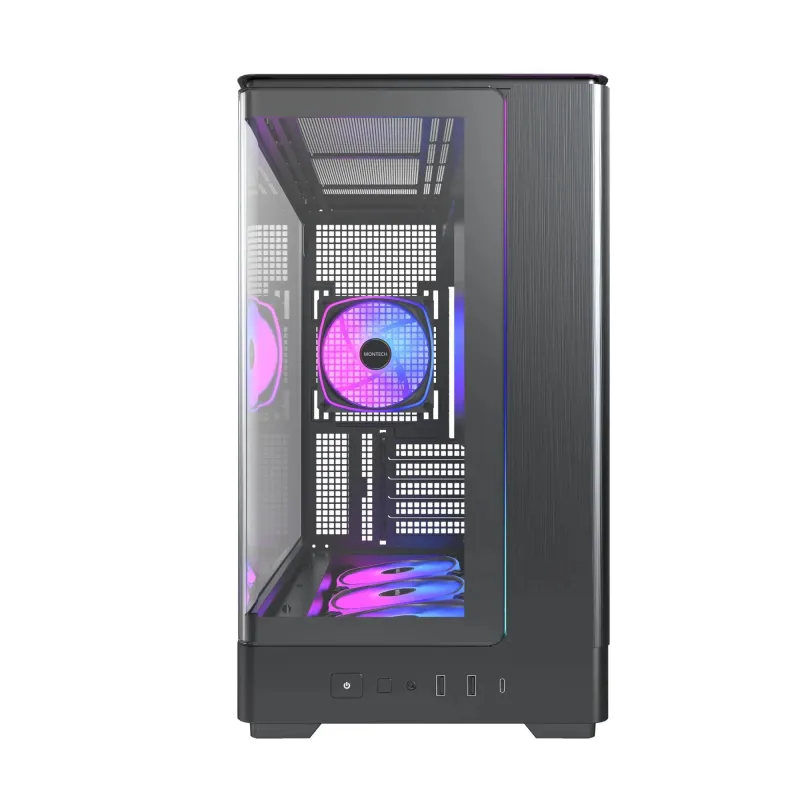 Case-MONTECH-micro ATX-Mini-ITX-Black-Midi Tower-PC-KING 15 PRO-KING15PRO,B,