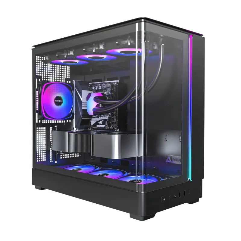 Case-MONTECH-micro ATX-Mini-ITX-Black-Midi Tower-PC-KING 15 PRO-KING15PRO,B,