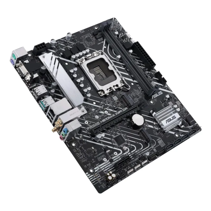 Mainboard-ASUS-Intel H610-LGA1700-Micro-ATX-Memory DDR4-Memory slots 2-1xPCI-Express 3.0 1x-1xPCI-Express 4.0 16x-2xM.2-1x15pin