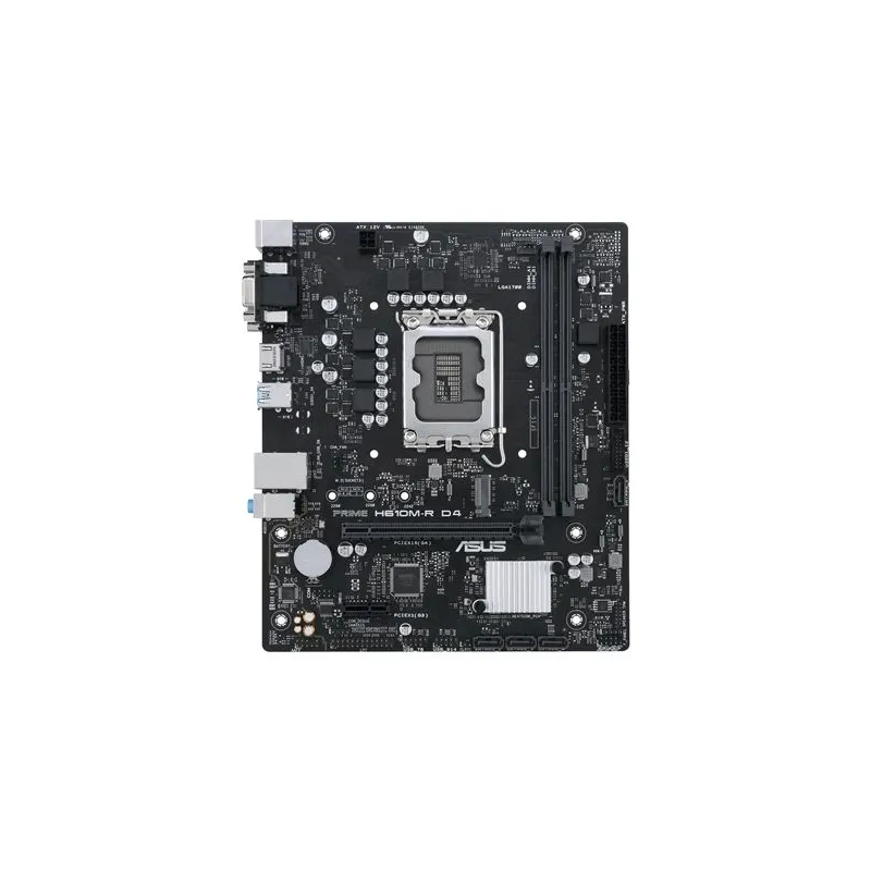Mainboard-ASUS-Intel H610-LGA1700-Micro-ATX-Memory DDR4-Memory slots 2-1xPCI-Express 1x-1xPCI-Express 16x-1xM.2-1x15pin