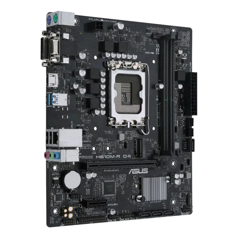 Mainboard-ASUS-Intel H610-LGA1700-Micro-ATX-Memory DDR4-Memory slots 2-1xPCI-Express 1x-1xPCI-Express 16x-1xM.2-1x15pin