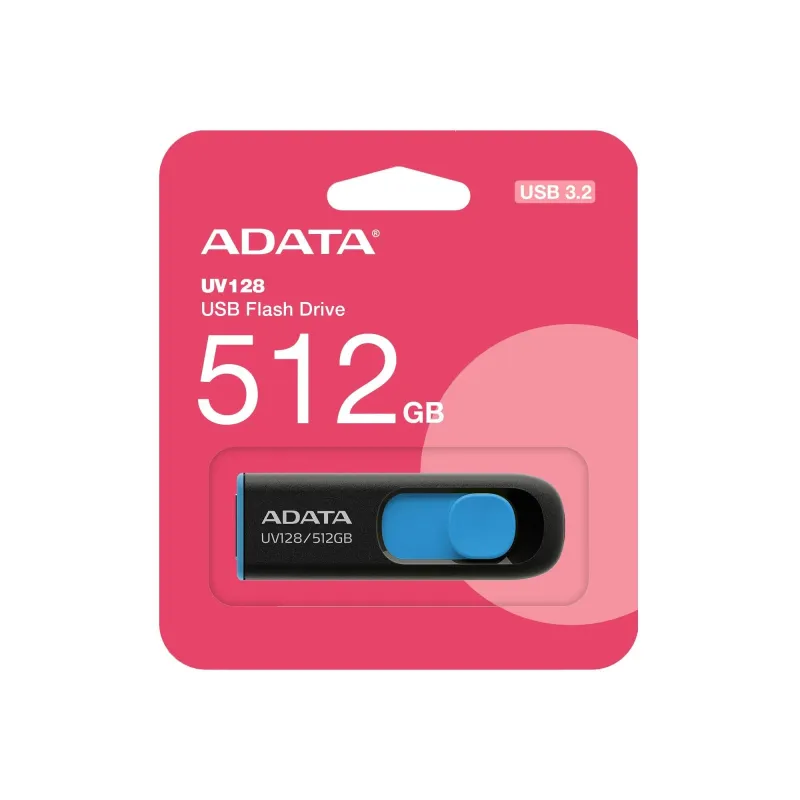 Memory drive flash usb3 512gb-blk-blue auv128-512g-rbe adata