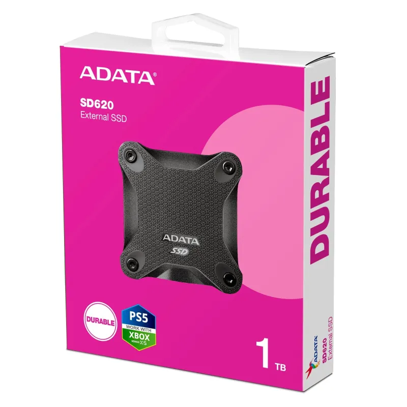 External SSD-ADATA-SD620-1TB-USB 3.2-Write speed 460 MBytes-sec-Read speed 520 MBytes-sec-SD620-1TCBK