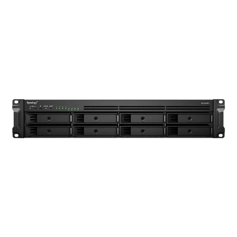 Synology - RS1221RP+ - Up to 8 HDD-SSD Hot-Swap - AMD Ryzen - Ryzen V1500B - Processor frequency 2.2 GHz - 4 GB - DDR4