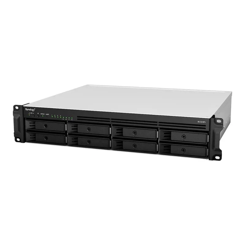 Synology - RS1221RP+ - Up to 8 HDD-SSD Hot-Swap - AMD Ryzen - Ryzen V1500B - Processor frequency 2.2 GHz - 4 GB - DDR4