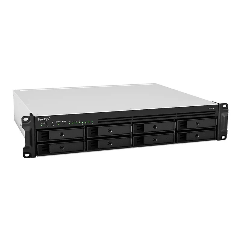 Synology - RS1221RP+ - Up to 8 HDD-SSD Hot-Swap - AMD Ryzen - Ryzen V1500B - Processor frequency 2.2 GHz - 4 GB - DDR4