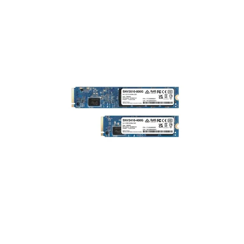 SSD-SYNOLOGY-SNV3400-400GB-M.2-PCIE-NVMe-Write speed 750 MBytes-sec-Read speed 3000 MBytes-sec-TBW 491 TB-MTBF 1800000