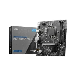 Mainboard-MSI-Intel H610-LGA1700-MicroATX-Memory DDR4-Memory slots 2-1xPCI-Express 1x-1xPCI-Express 16x-1xM.2-1x15pin