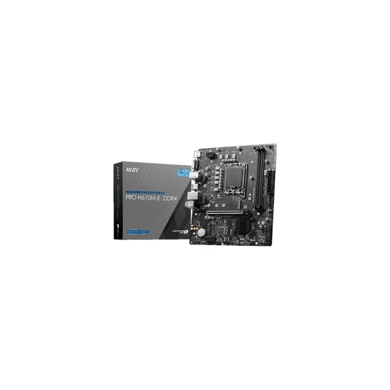 Mainboard-MSI-Intel H610-LGA1700-MicroATX-Memory DDR4-Memory slots 2-1xPCI-Express 1x-1xPCI-Express 16x-1xM.2-1x15pin