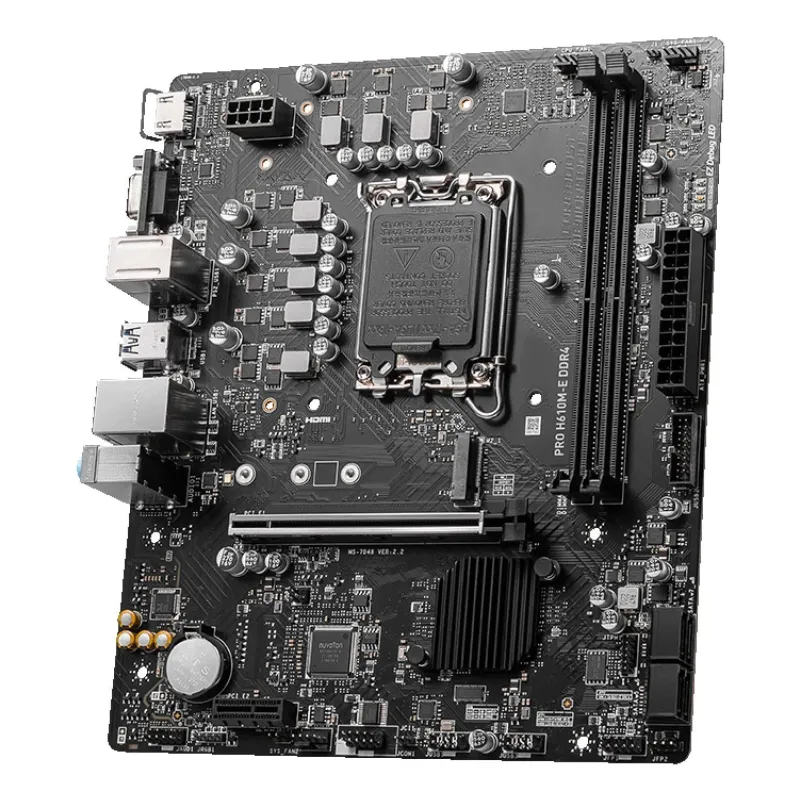 Mainboard-MSI-Intel H610-LGA1700-MicroATX-Memory DDR4-Memory slots 2-1xPCI-Express 1x-1xPCI-Express 16x-1xM.2-1x15pin