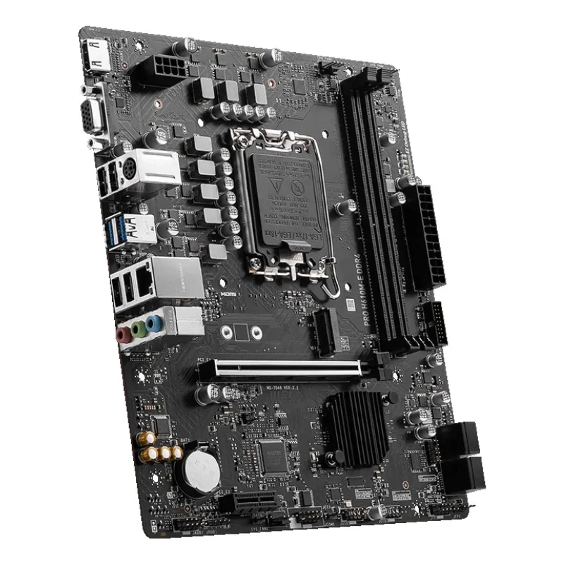 Mainboard-MSI-Intel H610-LGA1700-MicroATX-Memory DDR4-Memory slots 2-1xPCI-Express 1x-1xPCI-Express 16x-1xM.2-1x15pin