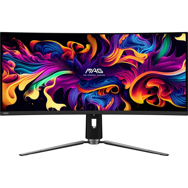 LCD Monitor-MSI-34-Curved-21 : 9-Panel QD-OLED-3440x1440-21:9-175Hz-Matte-0.03 ms-Swivel-Height adjustable-Tilt-Colour