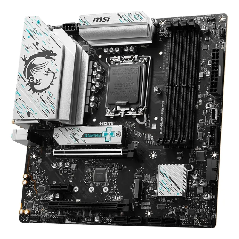 Mainboard-MSI-Intel B760 Express-LGA1700-Micro-ATX-Memory DDR5-Memory slots 4-1xPCI-Express 3.0 1x-1xPCI-Express 4.0 4x