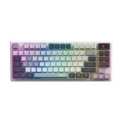 MSI FORGE GK600 TKL WIRELESS SKY - Gaming Keyboard - Wireless - US - Bluetooth - 2.4 GHz, Bluetooth, USB 2.0 - Mechanical Linear