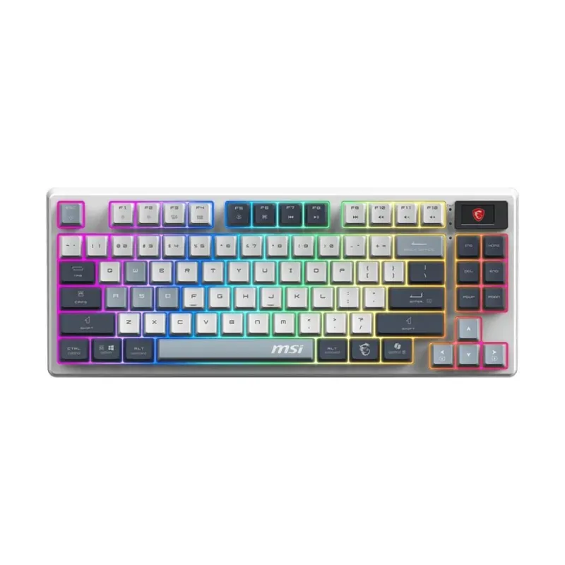 MSI FORGE GK600 TKL WIRELESS SKY - Gaming Keyboard - Wireless - US - Bluetooth - 2.4 GHz, Bluetooth, USB 2.0 - Mechanical Linear