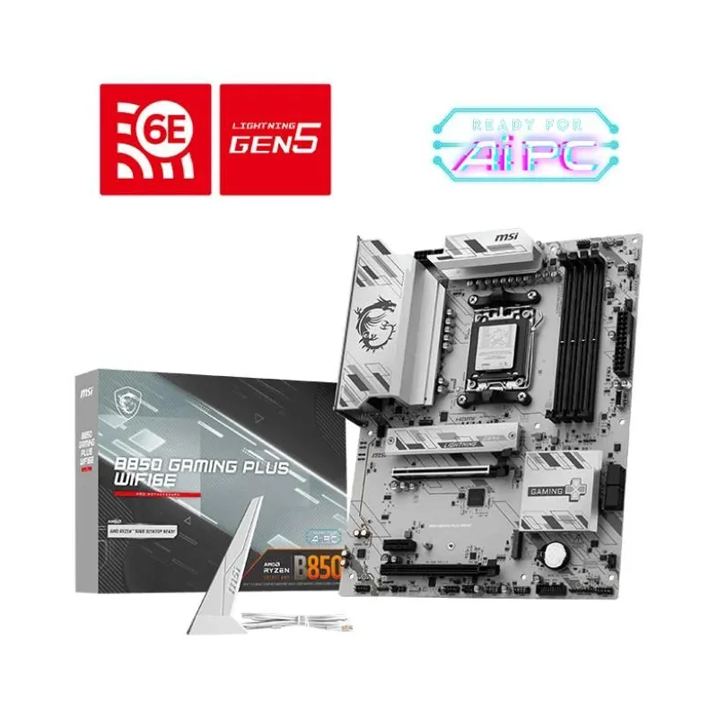 Mainboard-MSI-AMD B850-SAM5-ATX-Memory DDR5-Memory slots 4-B850GAMINGPLUSWIFI6E
