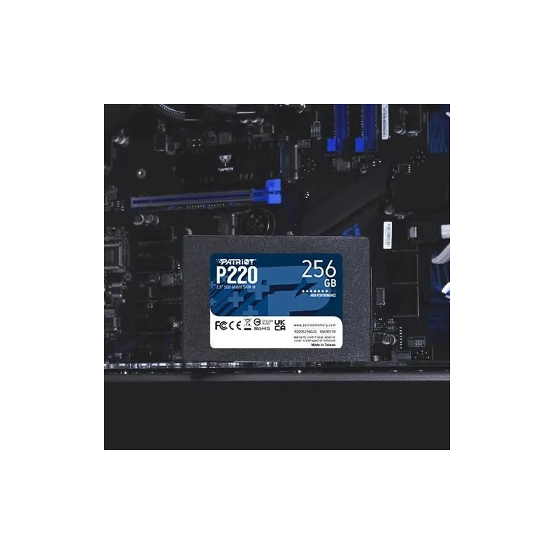 SSD-PATRIOT-P220-256GB-SATA-Write speed 490 MBytes-sec-Read speed 550 MBytes-sec-2,5-TBW 120 TB-P220S256G25