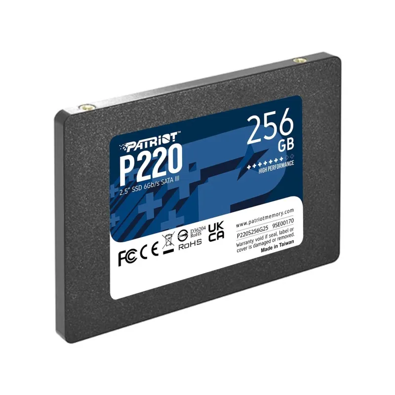 SSD-PATRIOT-P220-256GB-SATA-Write speed 490 MBytes-sec-Read speed 550 MBytes-sec-2,5-TBW 120 TB-P220S256G25