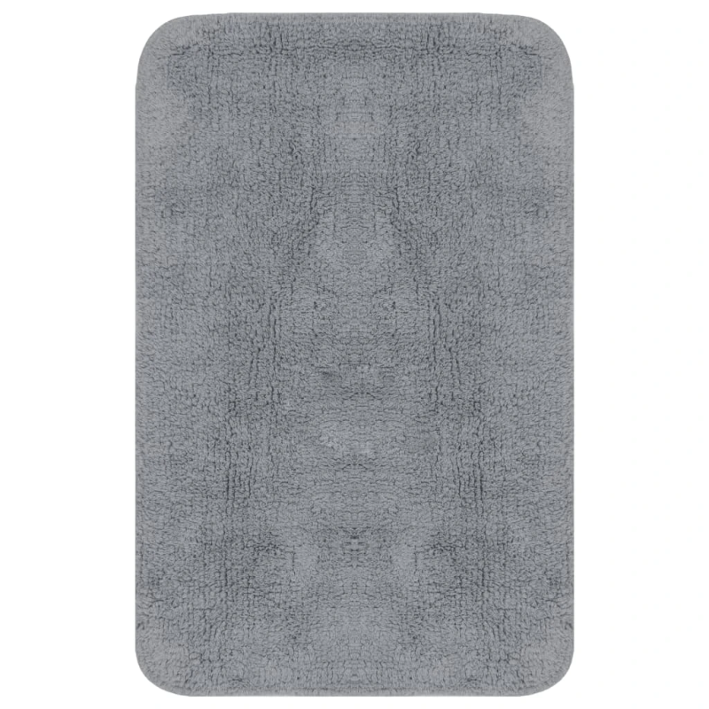 vidaXL vannasistabas paklāji, 3 gab., pelēks audums