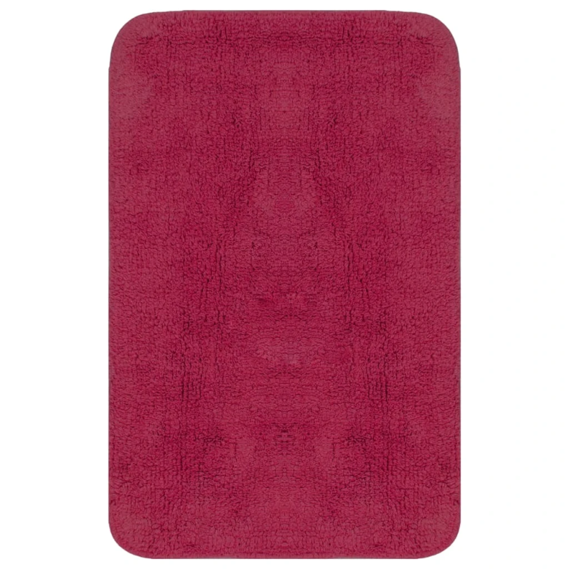 vidaXL vannasistabas paklāji, 3 gab., fuksiju krāsas audums