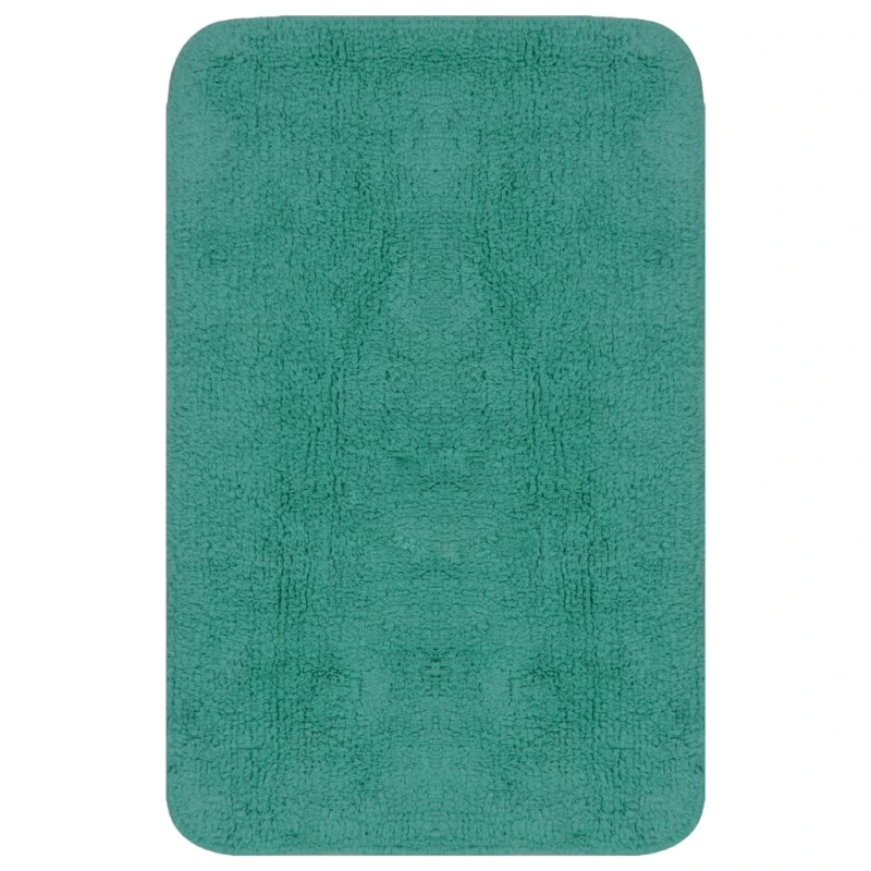 vidaXL vannasistabas paklāji, 3 gab., tirkīza krāsas audums