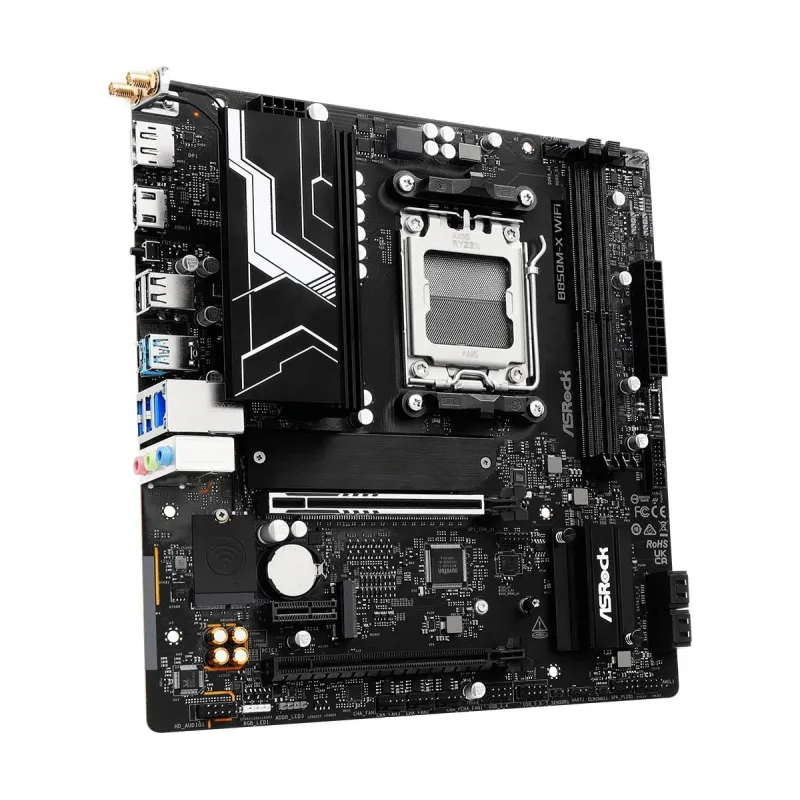 Mainboard-ASROCK-AMD B850-SAM5-Micro-ATX-Memory DDR5-Memory slots 2-B850M-XWIFIR2.0