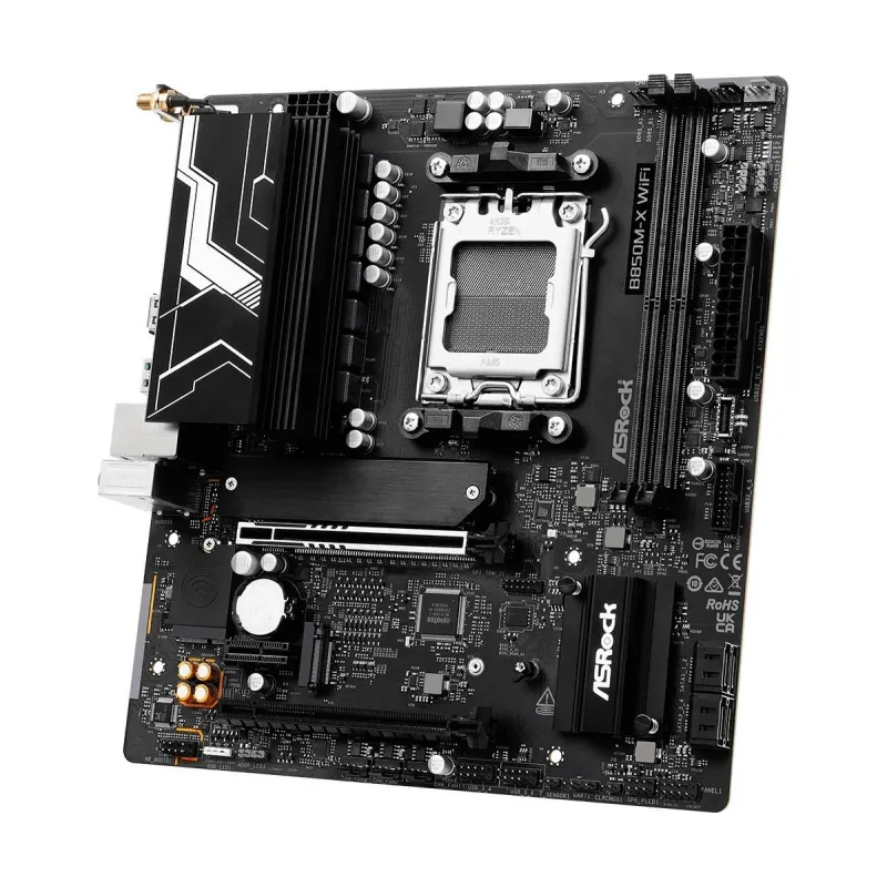 Mainboard-ASROCK-AMD B850-SAM5-Micro-ATX-Memory DDR5-Memory slots 2-B850M-XWIFIR2.0